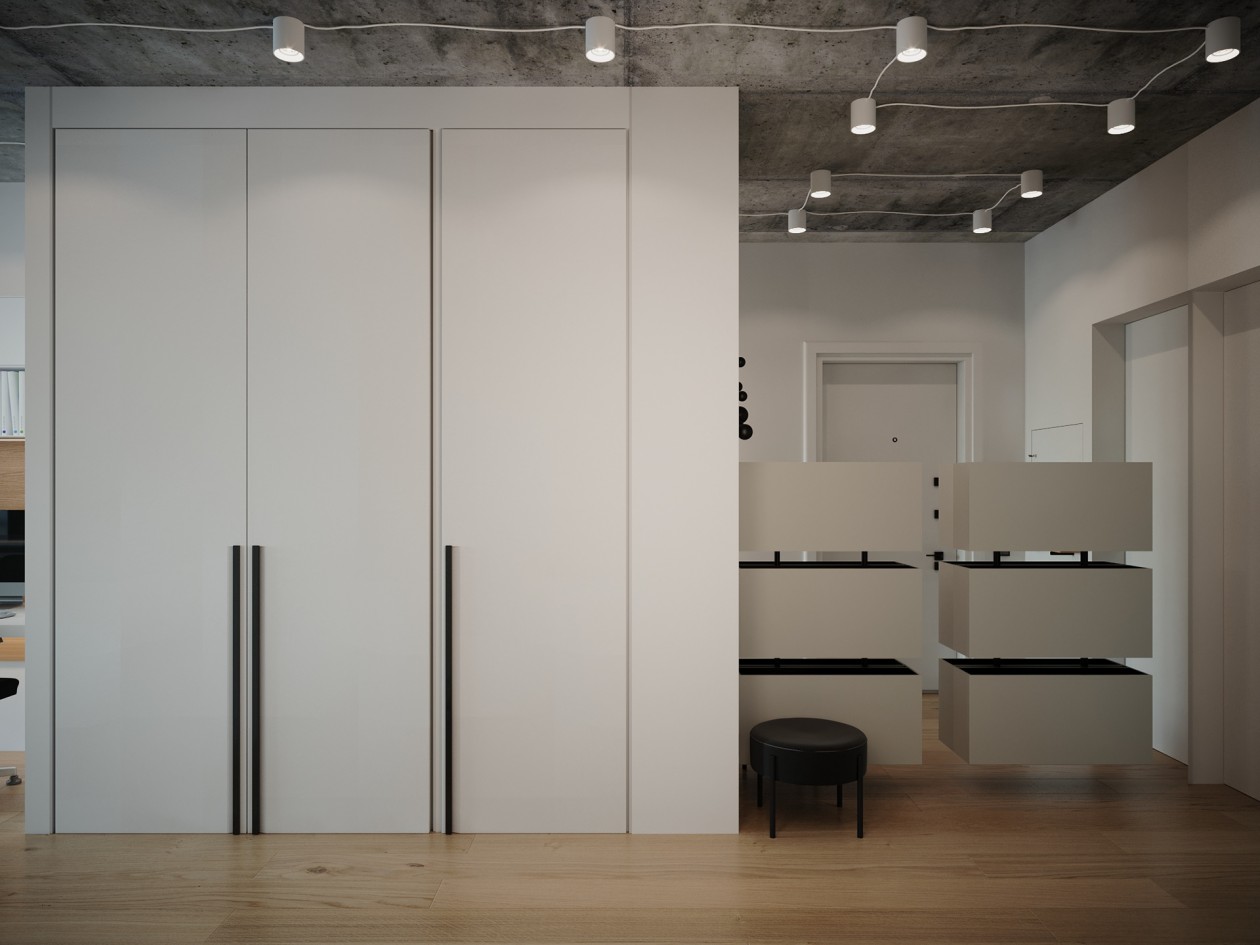 乌克兰基辅 59㎡极简风公寓-11