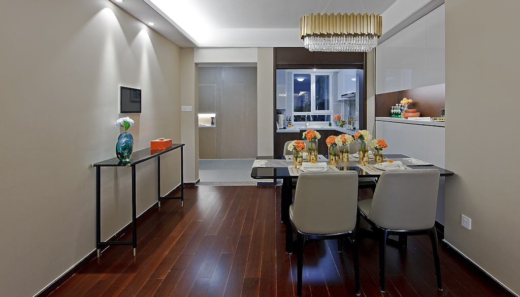 马鞍山朗诗熙华府混搭风样板房空间摄影-16