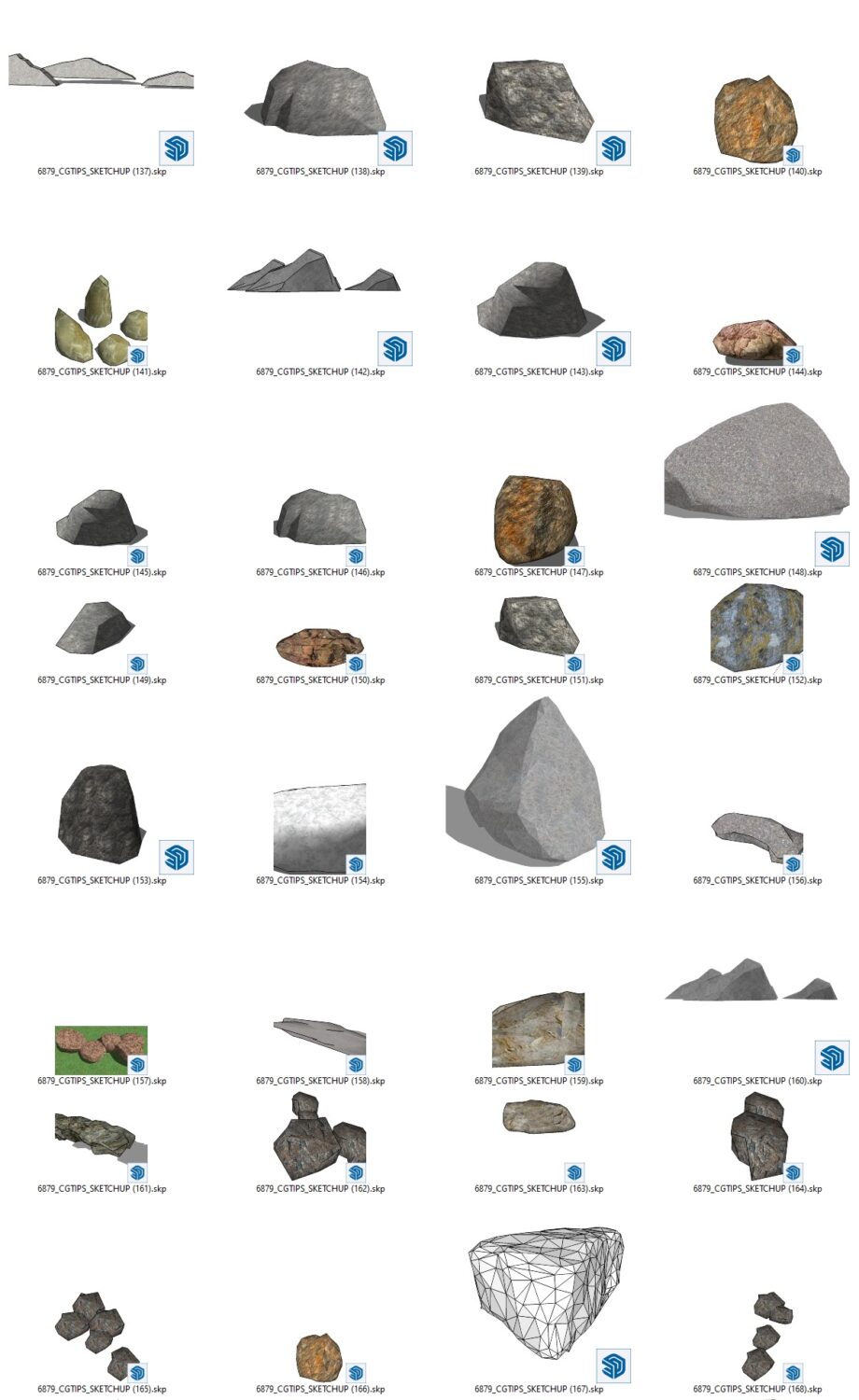 Sketchup景观石模型免费下载-6