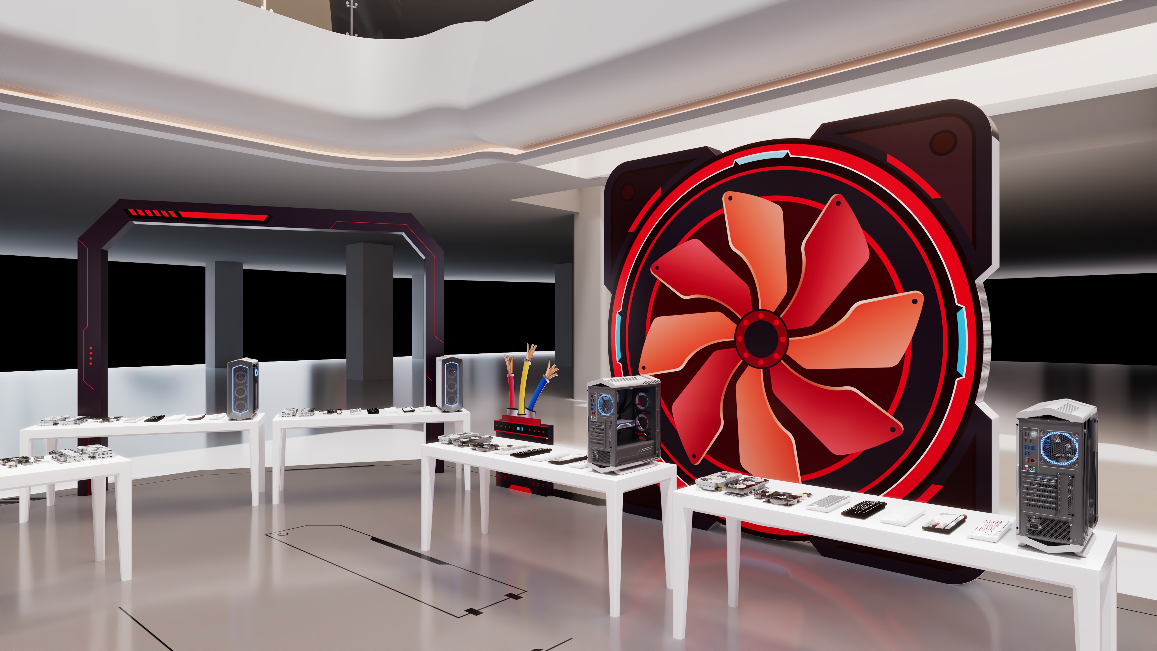 电脑装机美陈展示-3