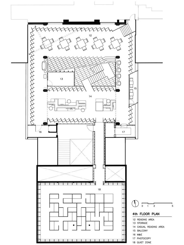 泰国朱拉隆功大学建筑图书馆，旧空间新生的创意探索-110