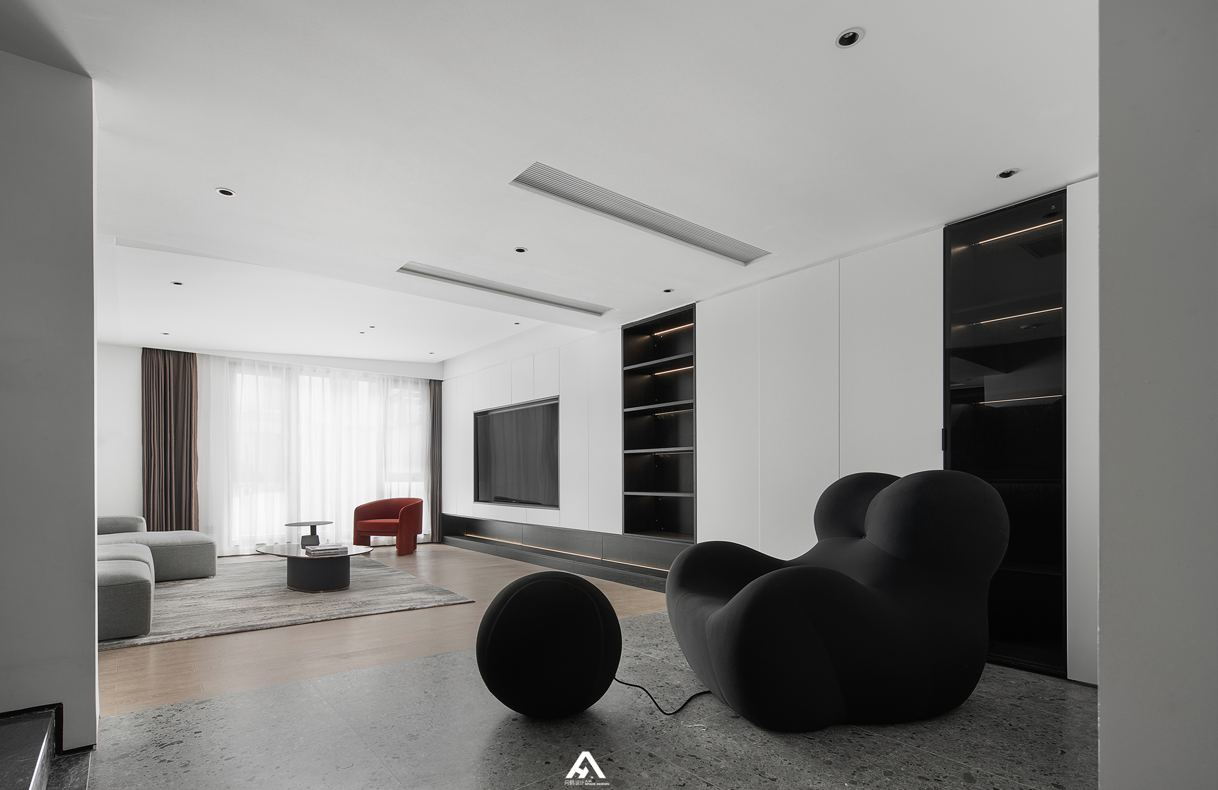 黑白分明的家丨中国南昌丨南昌阿鹤设计工作室-25
