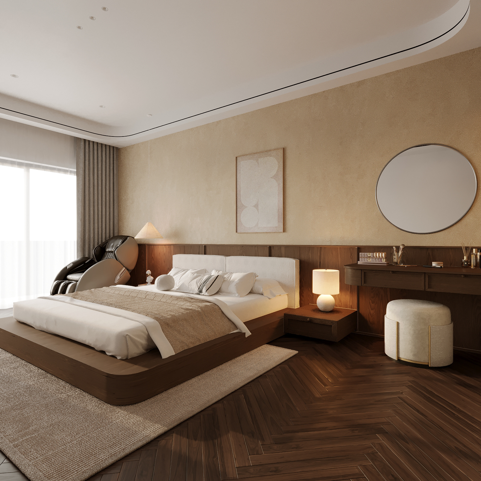 The Warm Balance – Modern Living Space-17