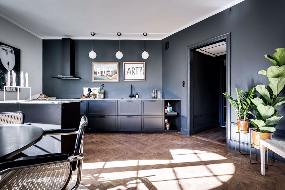 瑞典 73 平米公寓的色彩艺术-14