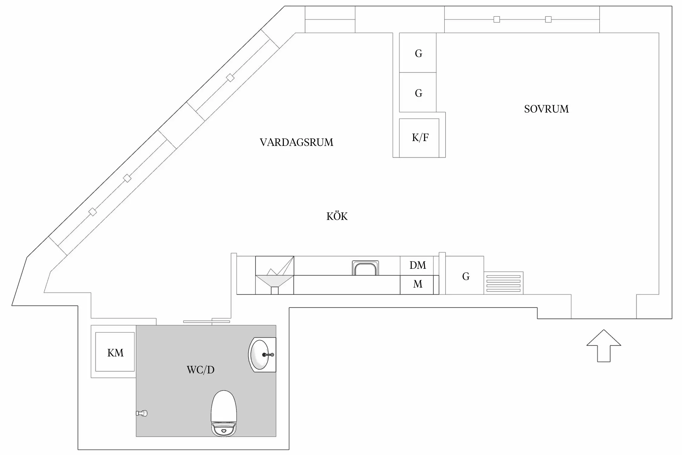 38 平米瑞典工业风迷你阁楼 | 黑暗设计之美-19