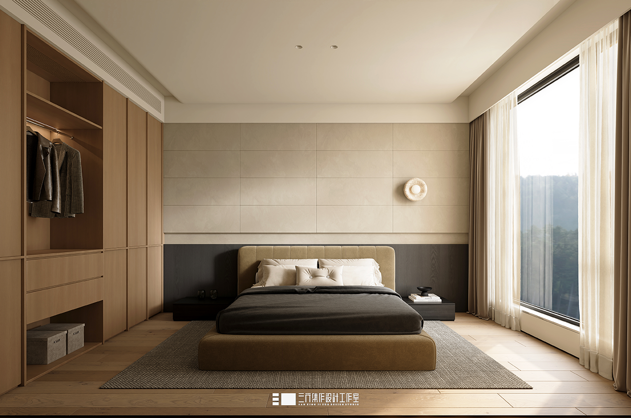 新作  143m² • 黑白木质调,极简明净丨三行集作设计工作室-51