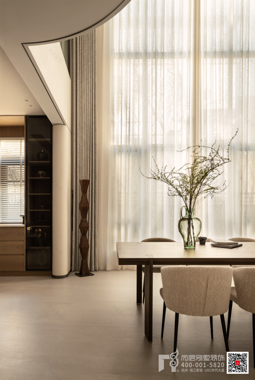 500㎡富春壹号院·木影流光·自然叙事的现代“剪影”别墅丨杭州尚层装饰-31