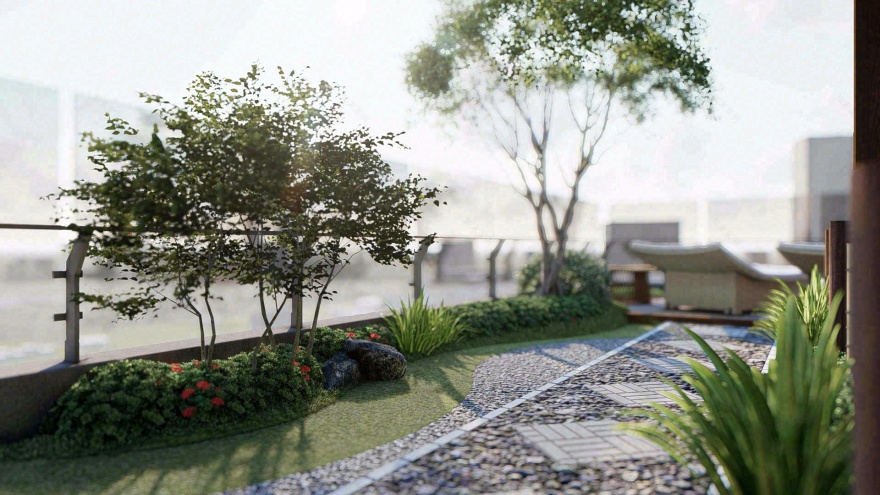 opal 大厦 40 层的屋顶花园丨越南胡志明市丨SGL Studio team-9