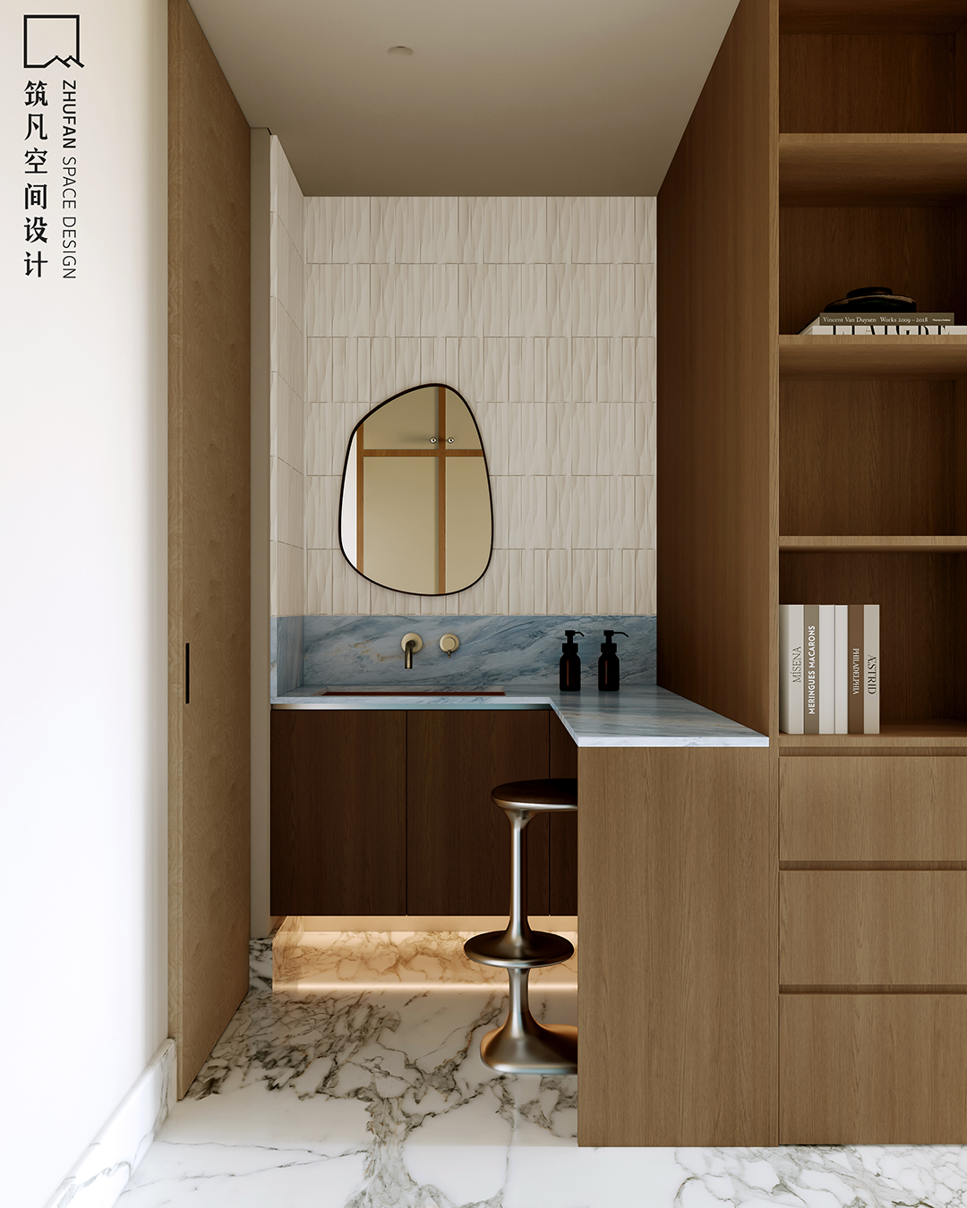 首发|筑凡设计沉稳克制精致空间里的四季浪漫-101