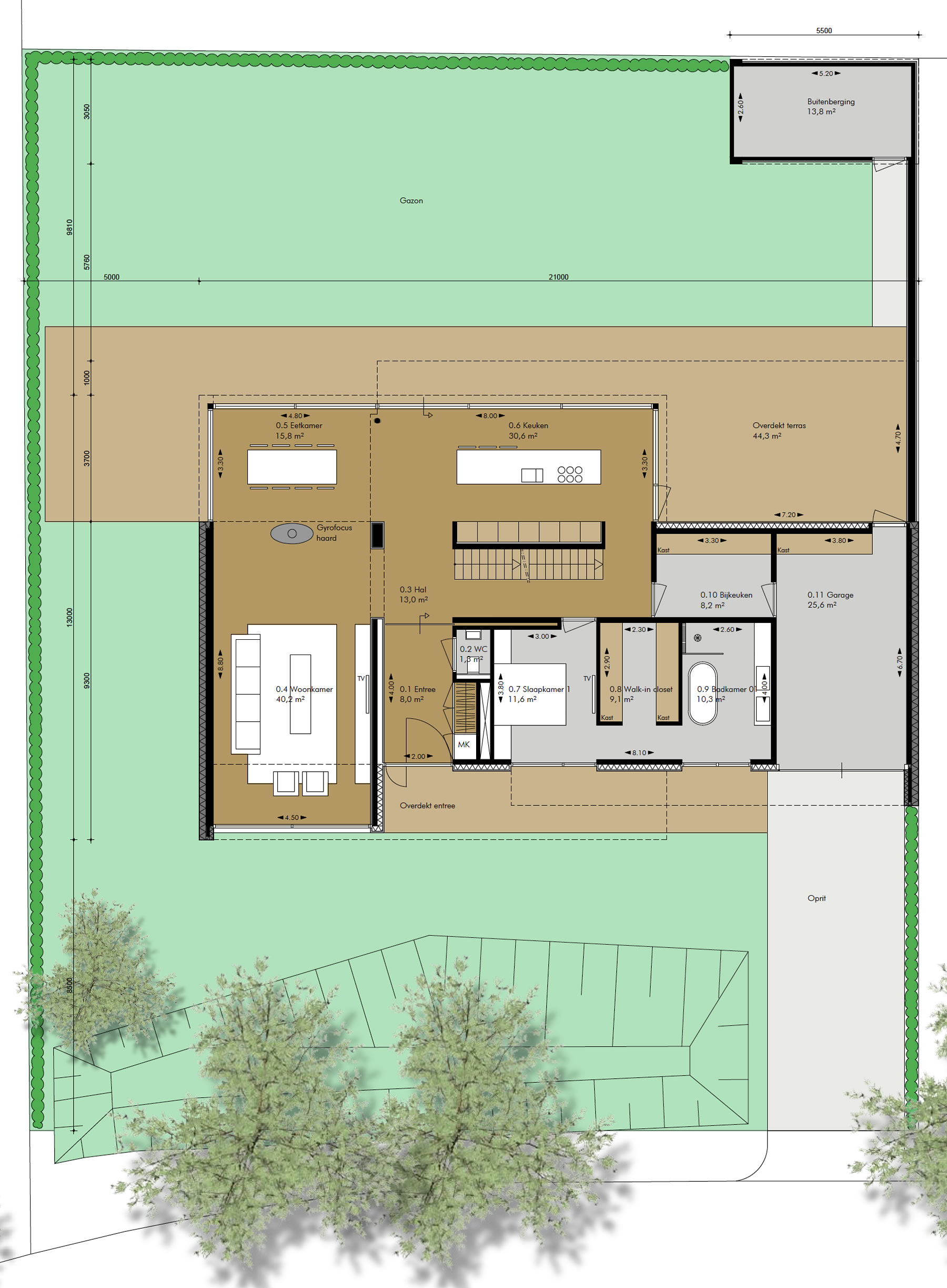 荷兰森林边缘的 N-House 别墅,极简设计与自然环境的完美融合-31