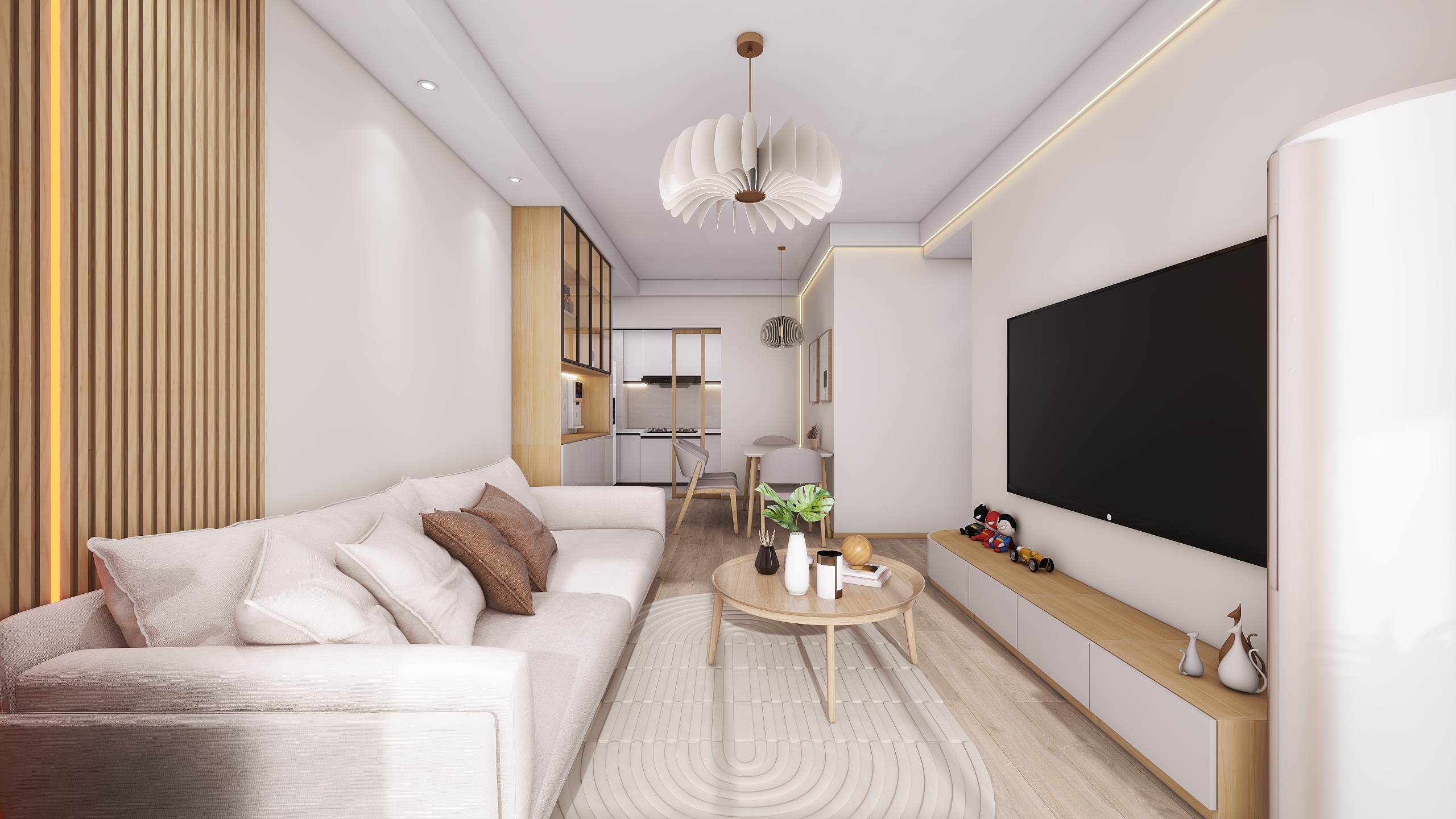 四川成都汇厦少城锦官郡（67平方日式原木风两居室）-6