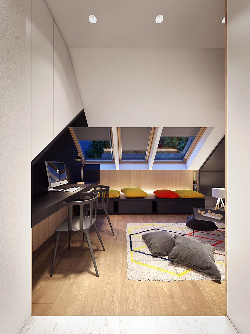 豪华别墅 现代风格美国的炫酷小阁楼-6