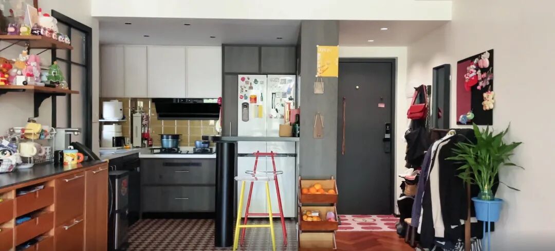 爆改80㎡中古风小家，两个人住好舒服，超干净温馨的小户型！-12