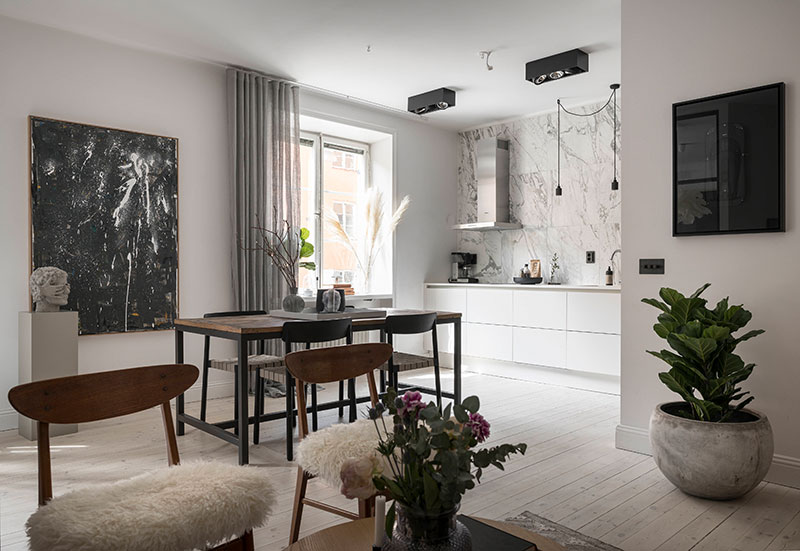 斯德哥尔摩 49 平米黑白木元素公寓-14