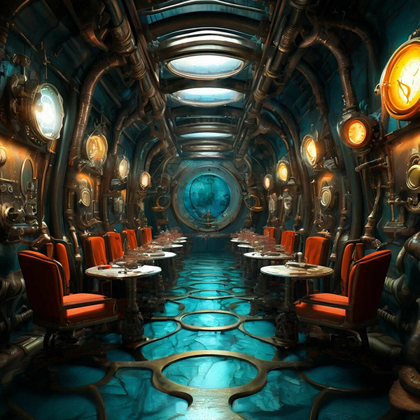 Дизайн квеста в стиле стимпанк. Батискаф. 4-5