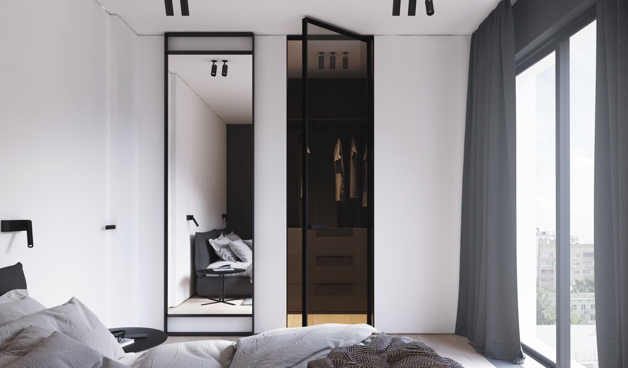 极简白+高级黑 现代极简风空间设计-12