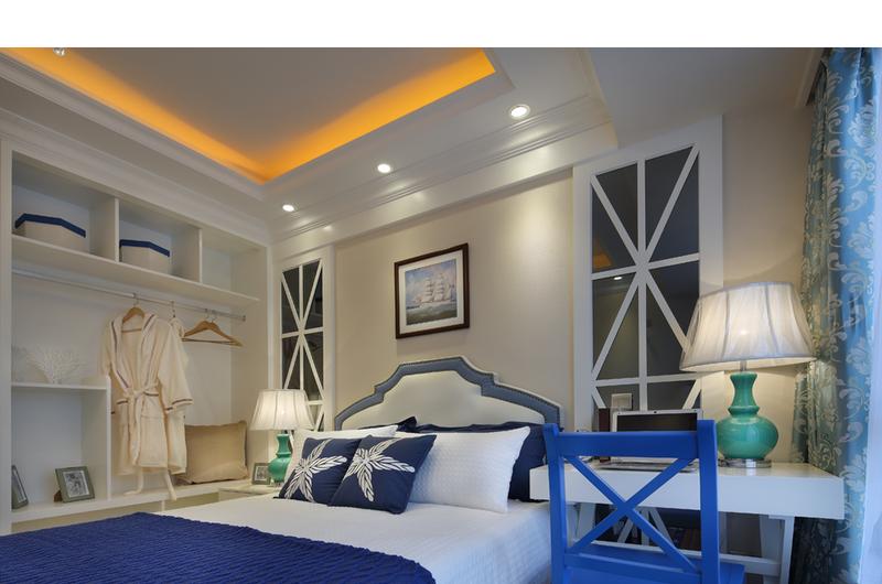 地中海风情 | 华西星辉 80.6㎡平层海景房设计-21