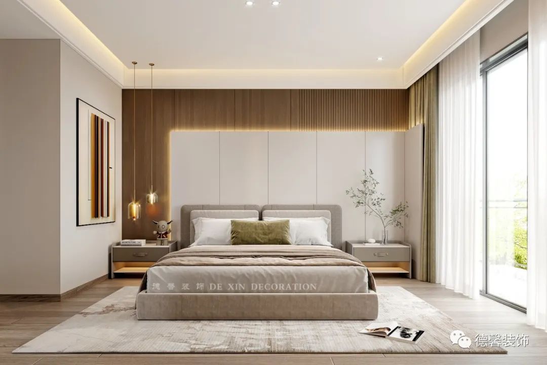 现代轻奢·两代人的温馨居所·峰湖御境别墅设计丨中国广州丨德馨装饰-43