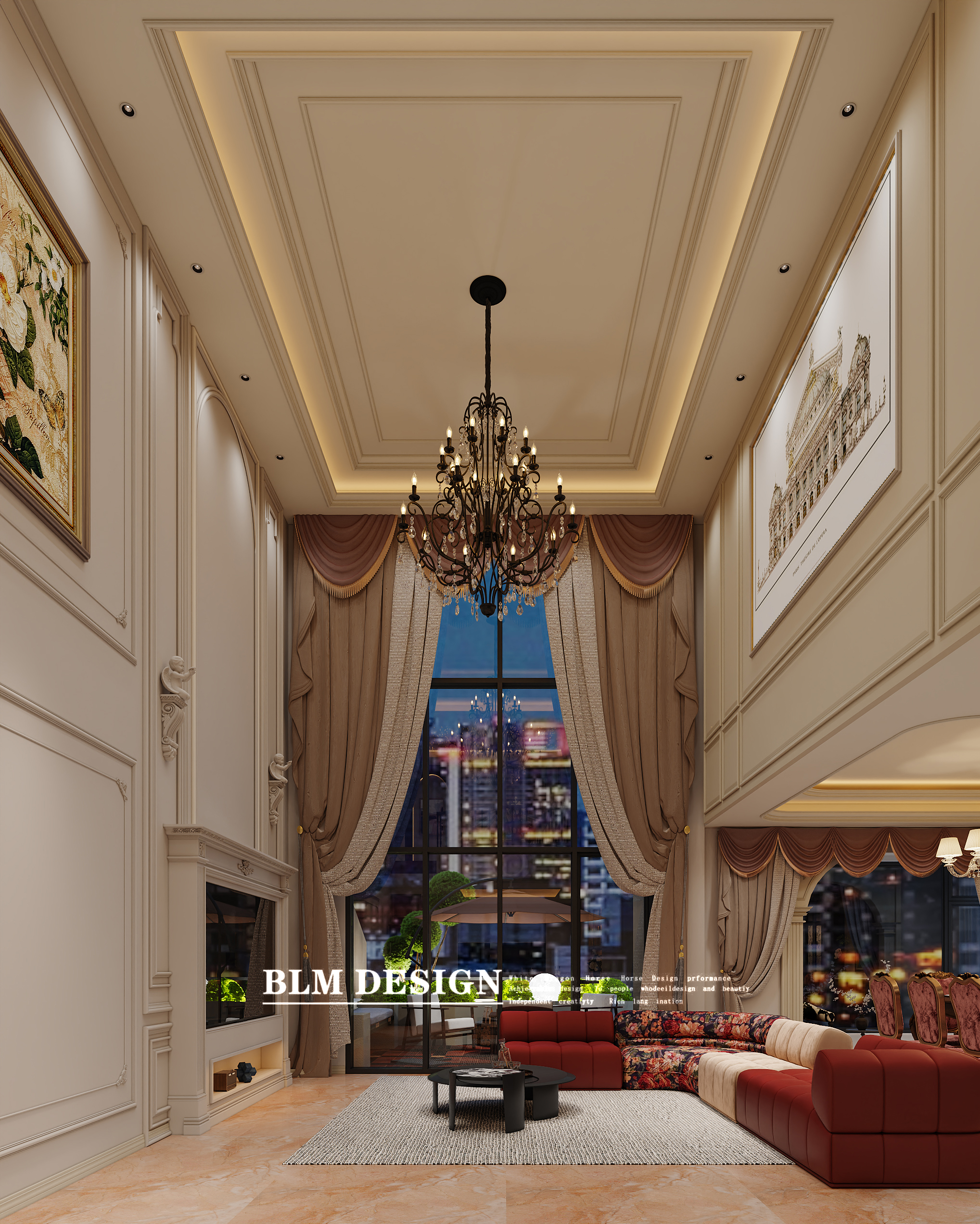 美式复古家装效果图案例-7