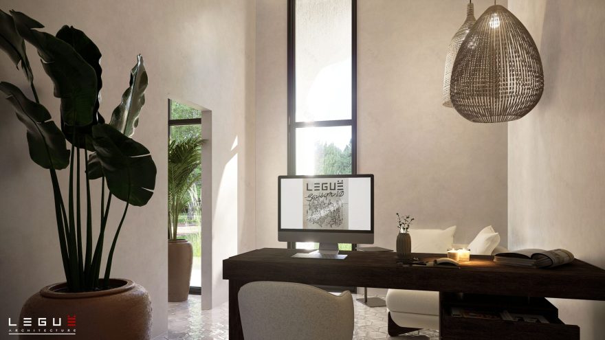 房屋平面图 Ë·242
注:这里Ë·242可能是特定编号之类的内容,由于不清楚其确切含义,保留原样如果有更多背景信息,可进一步完善翻译 丨Leguë Architecture-18