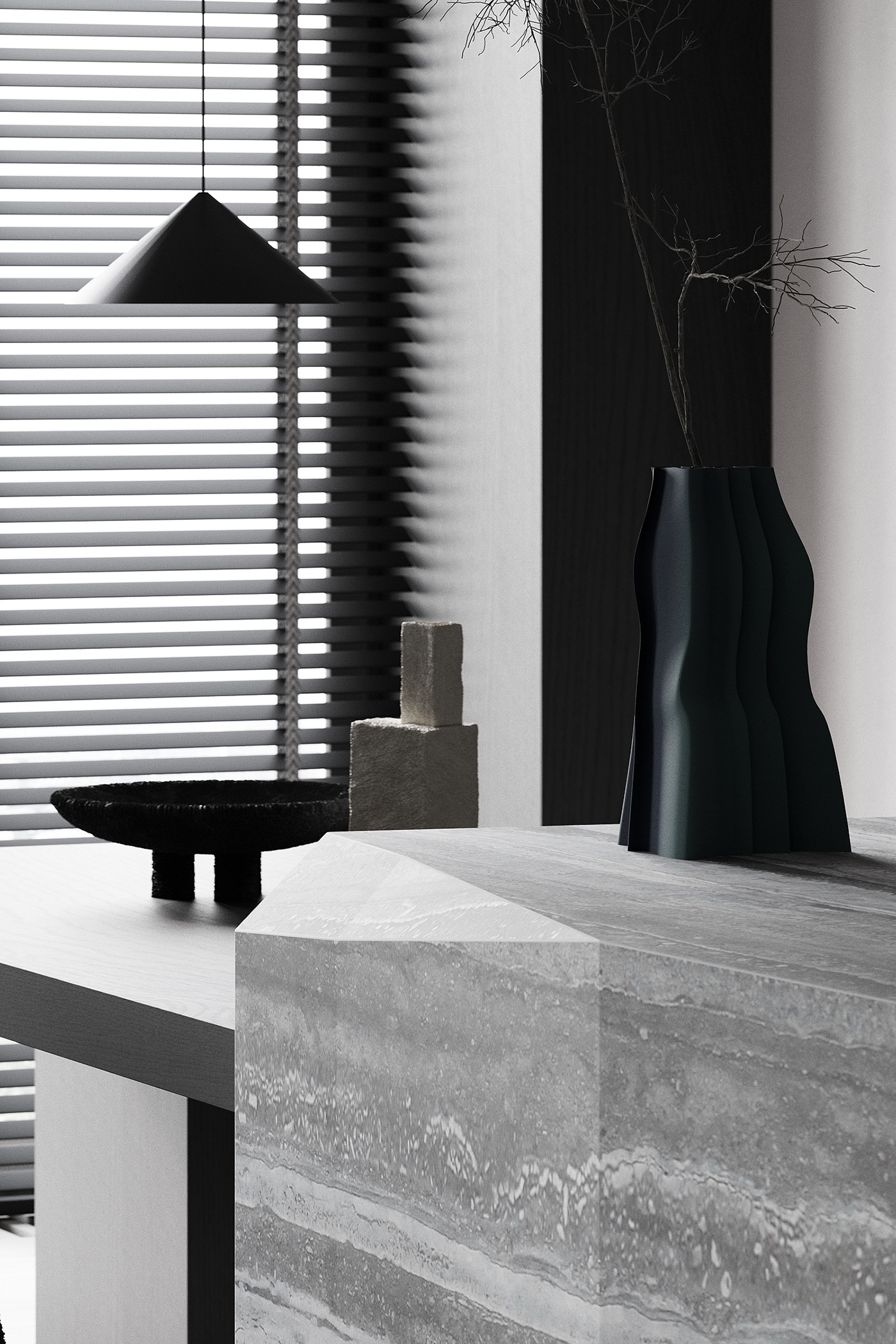 黑灰调子，极致简约空间！-6