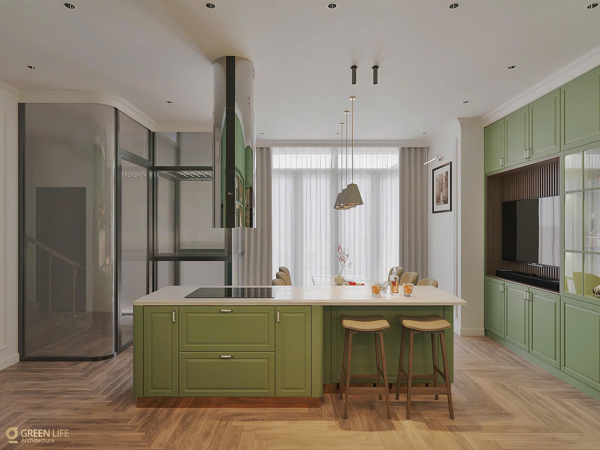 Neoclassical Townhouse Design | Green Life Architecture-11