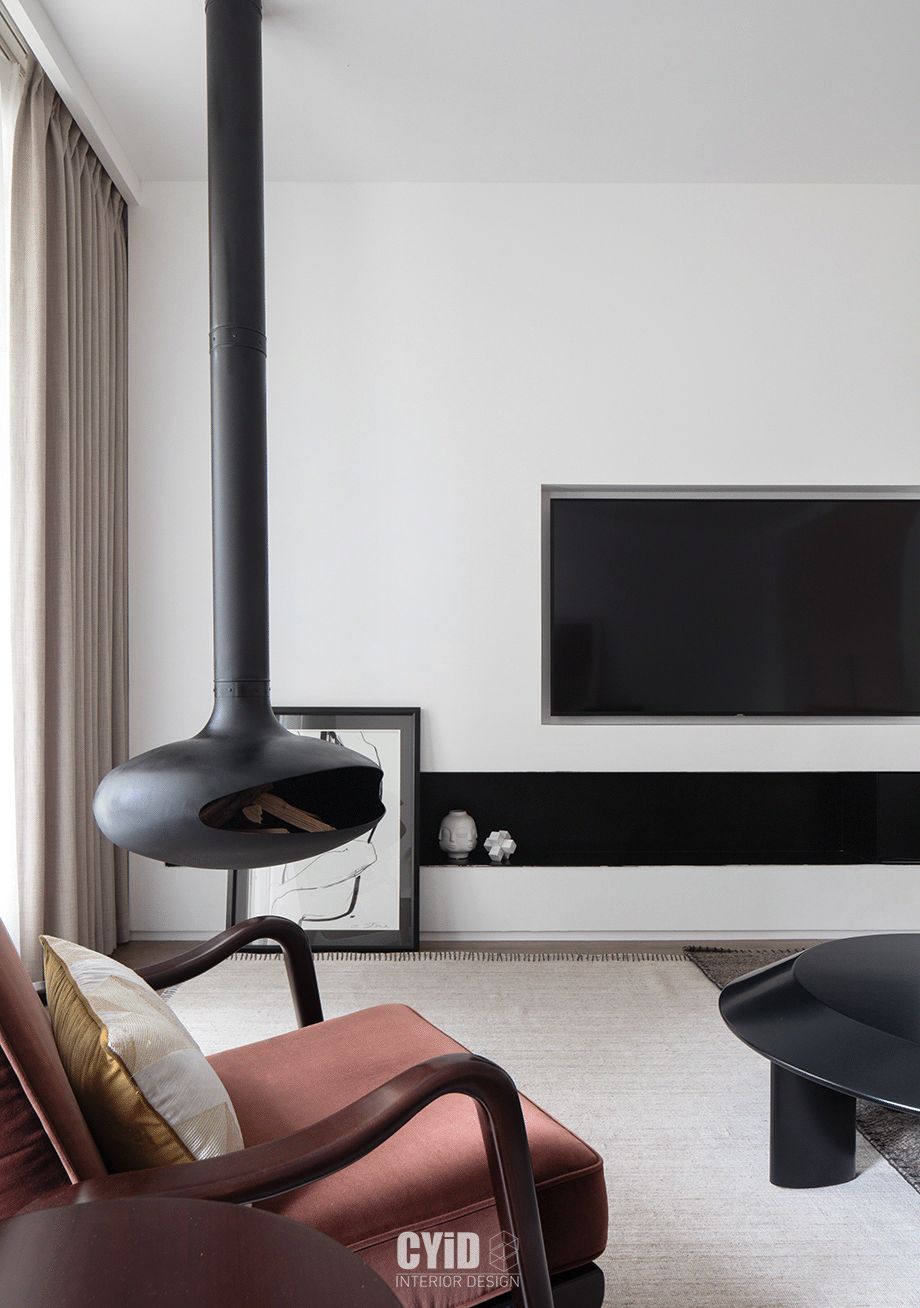 旋转艺术楼梯 x Mid-Century 家居风，打造治愈系生活空间-17