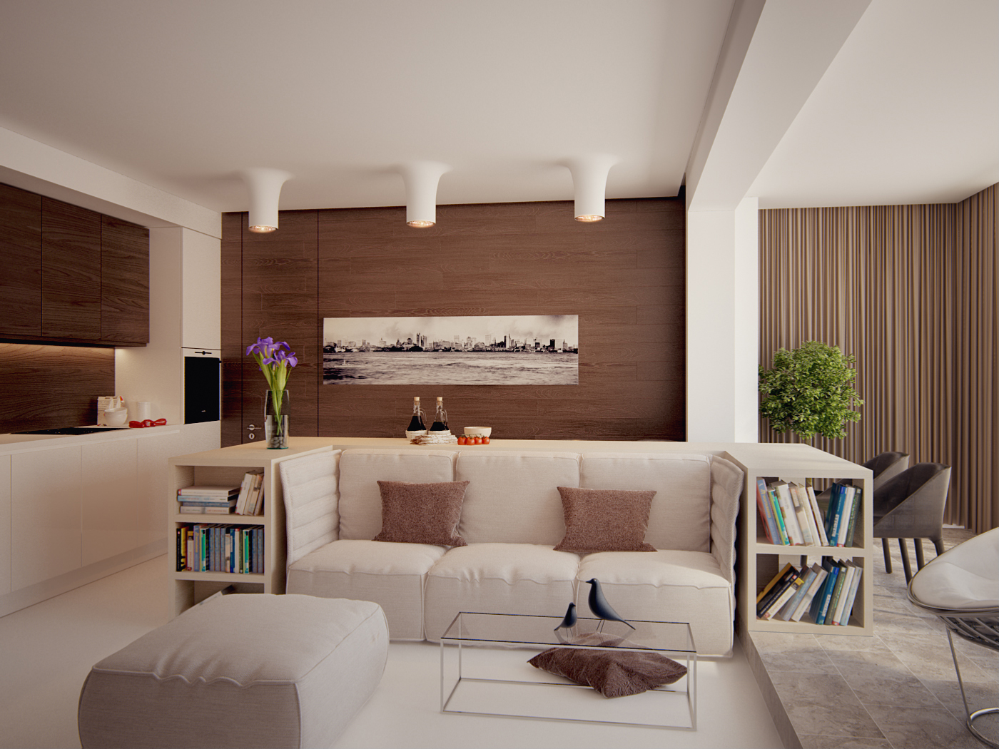 The interior of the apartment of 130 m  in residential complex Rublevskoe suburb Alexandra Fedorova-1