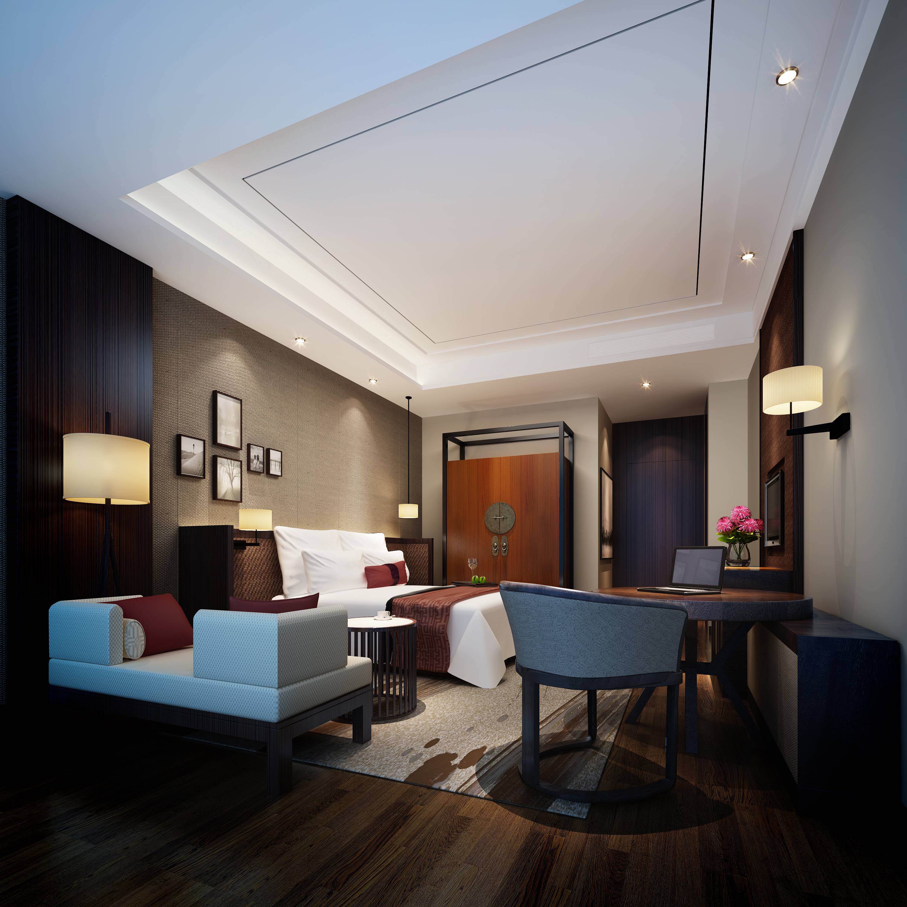 新中式 中式古典 奢华家装别墅样板房-5-8