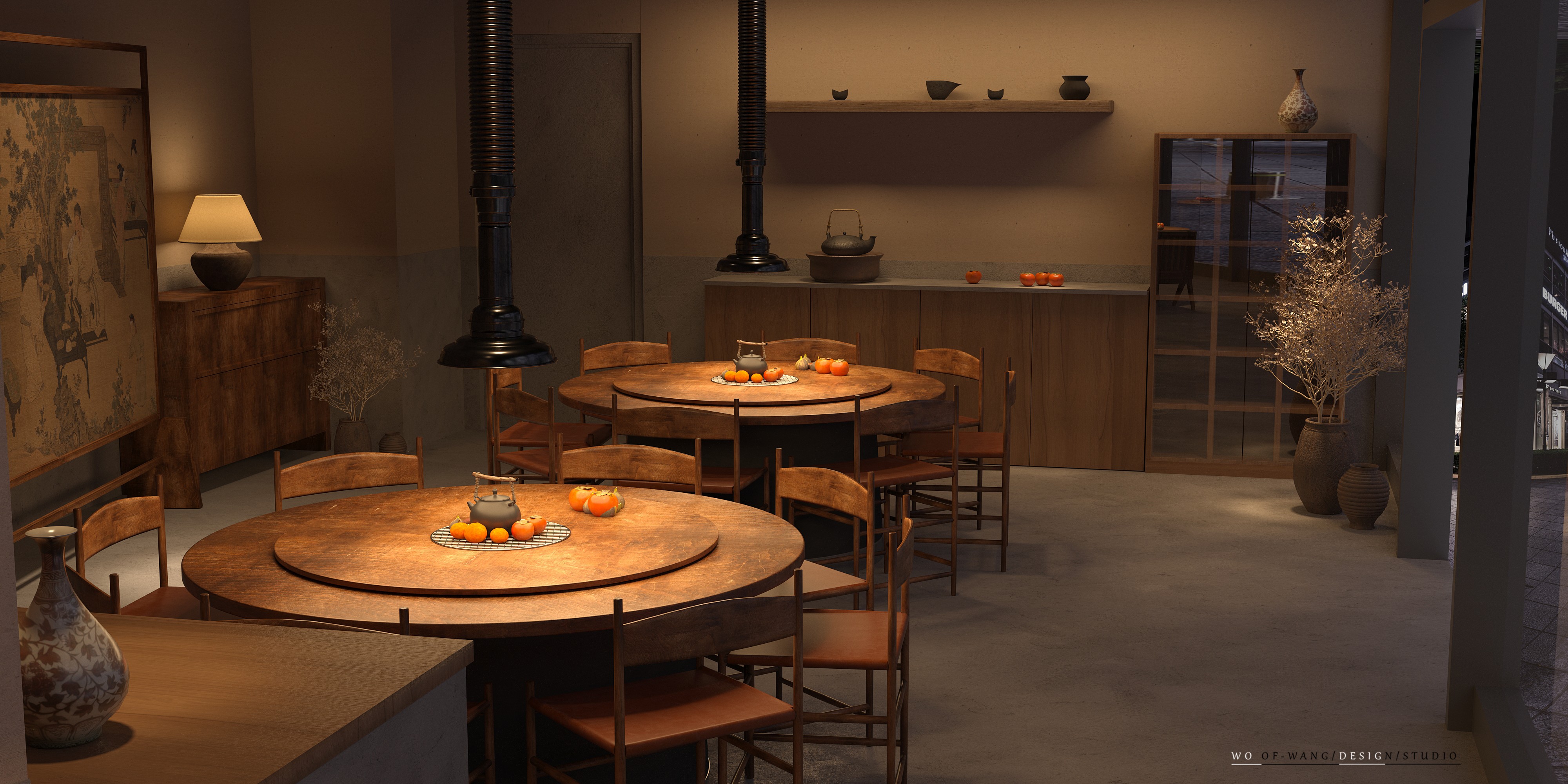 杭州银泰城中古风围炉餐饮设计丨中国杭州丨WOOFWANG-2