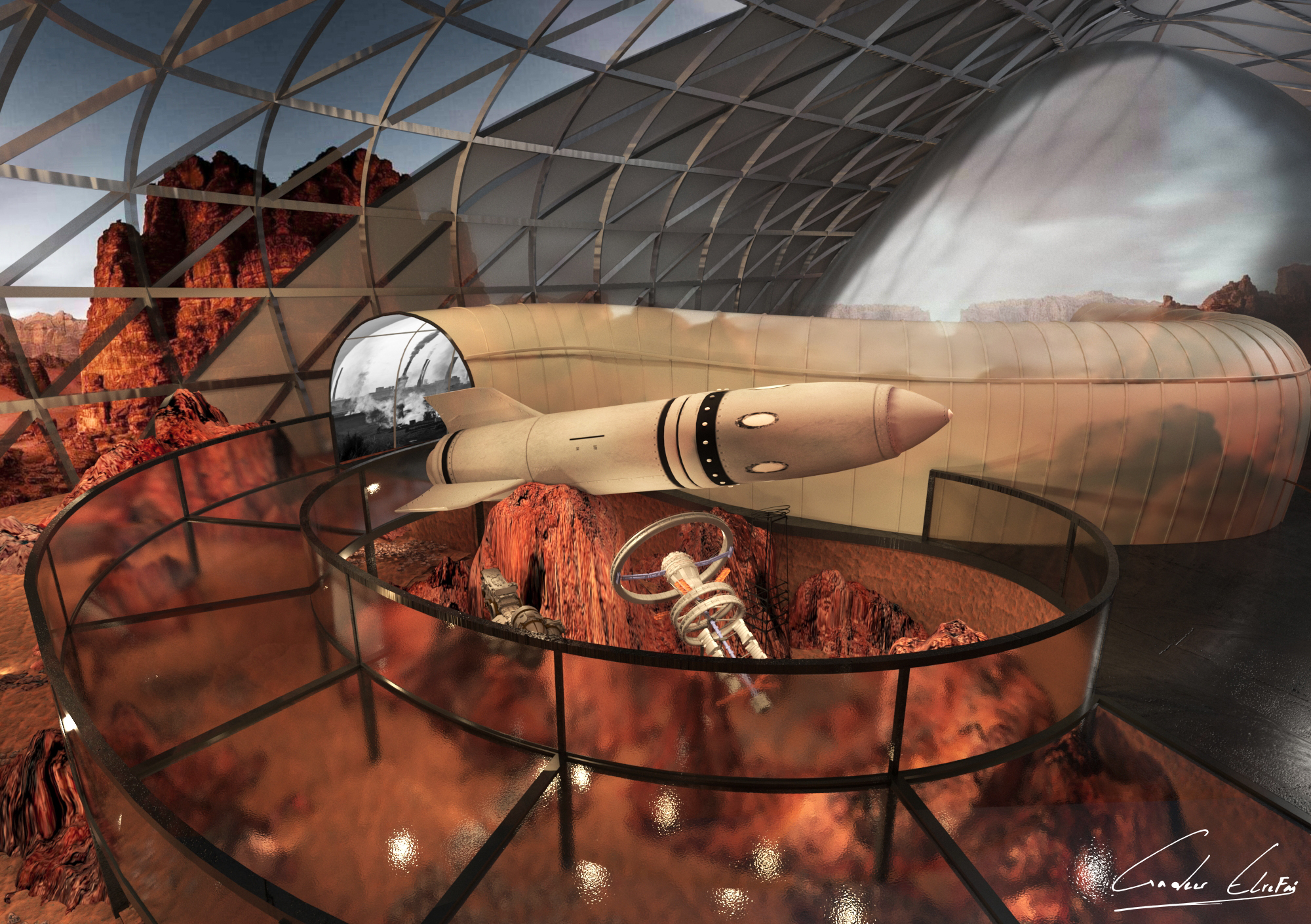 火星定居中心和展览丨埃及丨亚历山大大学室内建筑系-28