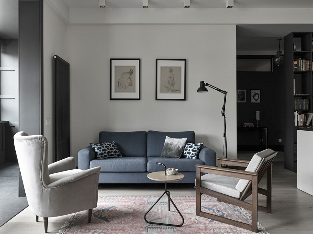 莫斯科灰色调时尚公寓，演绎简约北欧风-1