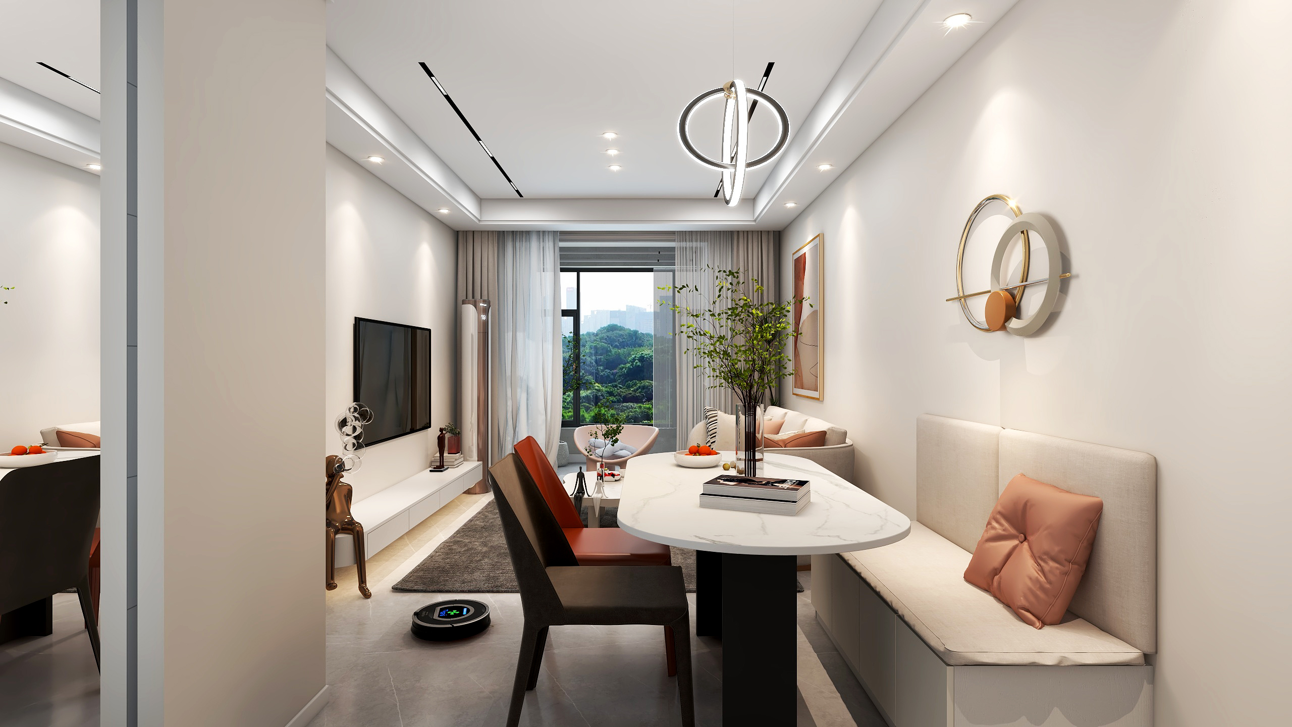 郑州奥体世纪 90 平三房两厅设计丨中国郑州-3