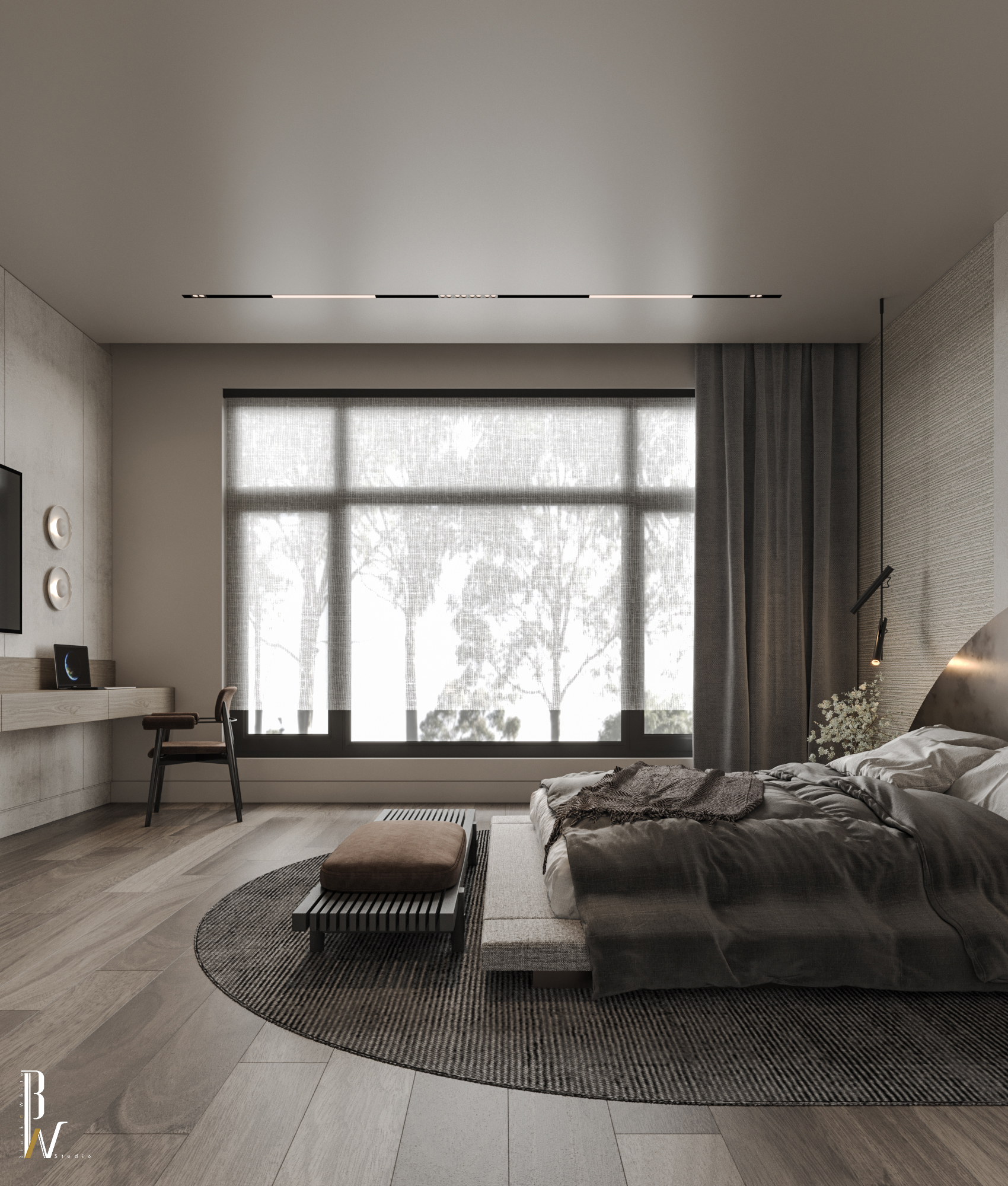 卧室设计丨Black N White-14