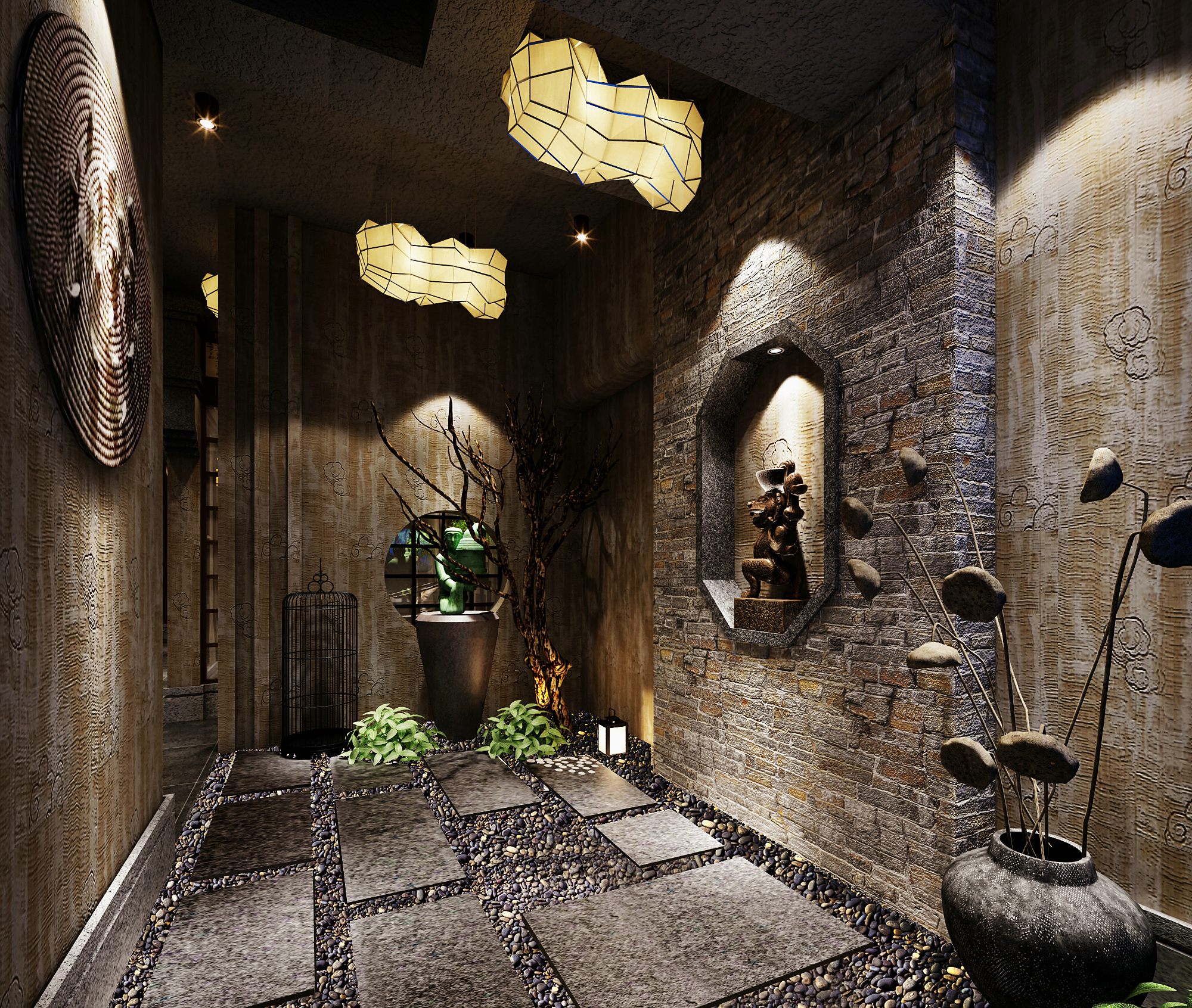 新中式--禅意茶楼餐厅-6