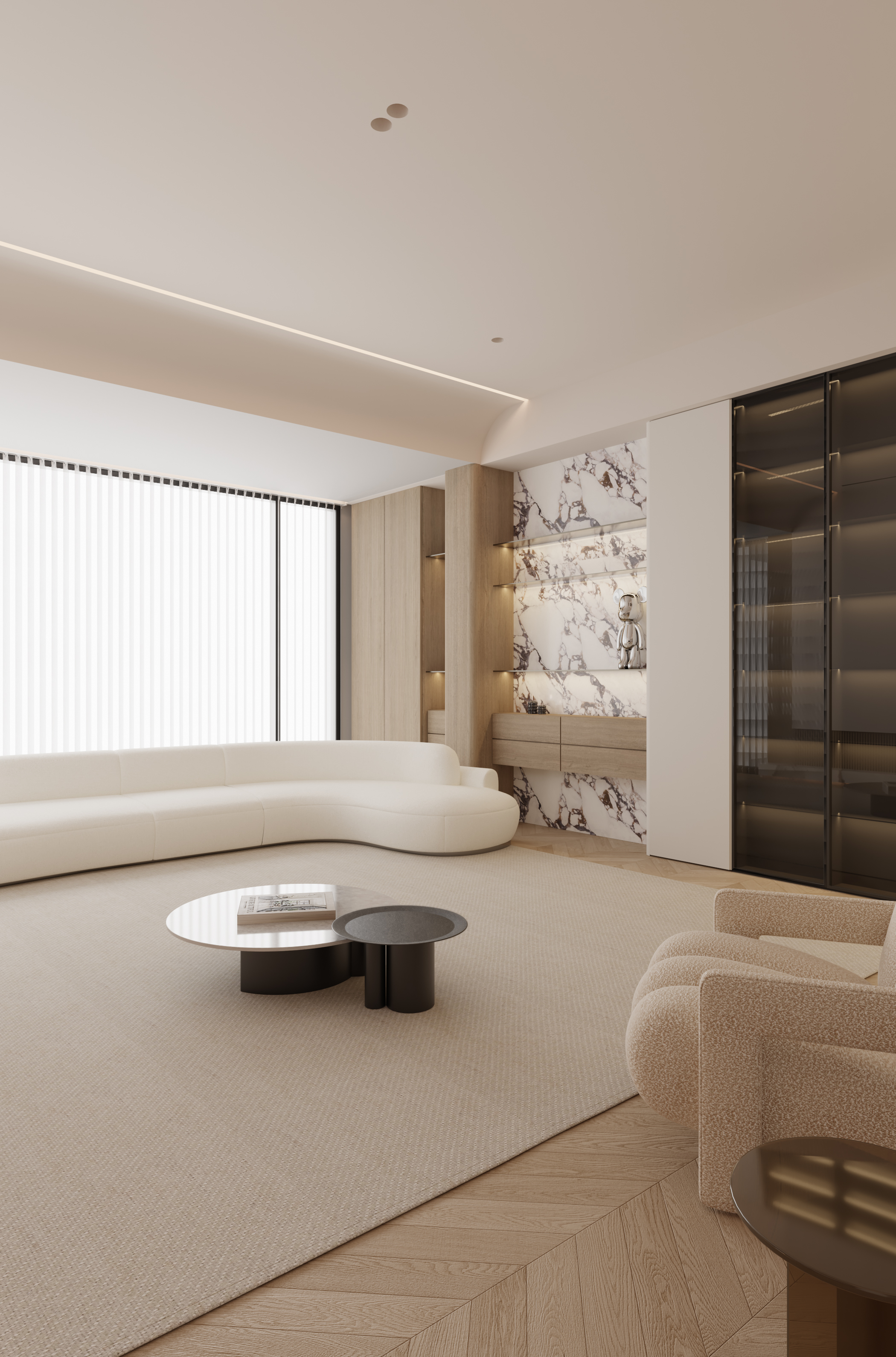 现代奶油风大平层-1