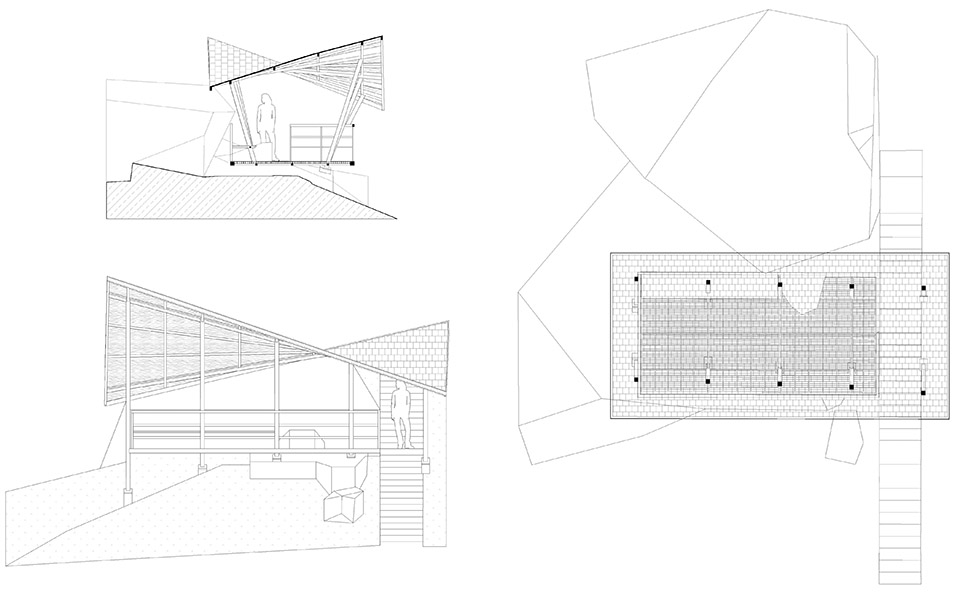 白水洞天,山野几何·白水洞村石瀑间的线性钢亭组群丨中国邵阳丨湖南大学建筑与规划学院-69