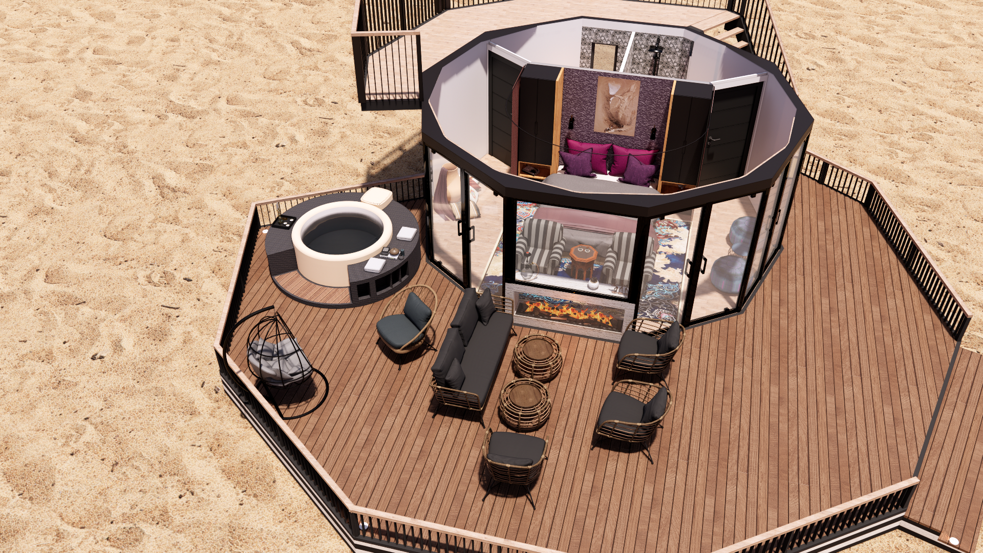 豪华露营舱 测地线圆顶佩特拉-15