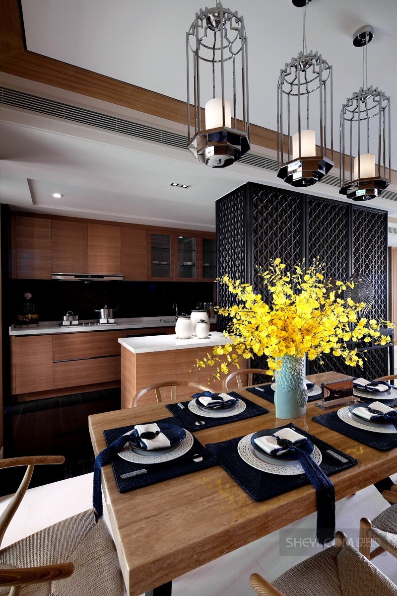 中洲中央公园二期新中式风格样板房设计-6