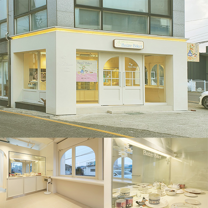 韩国烘焙店"베이즈"——极简白色风格的设计魅力-1
