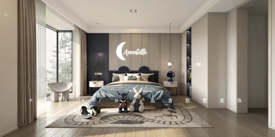 720㎡现代轻奢风格别墅装修案例-16