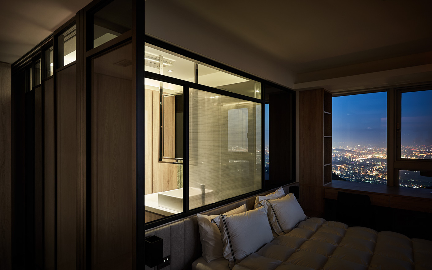 现代简约住宅光合作用设计 原木玻璃窗打造自然空间-21