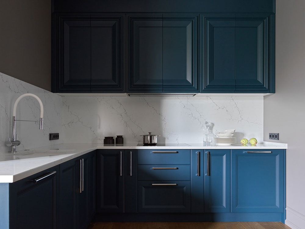 莫斯科现代优雅公寓设计,大胆用色呈现独特氛围-8