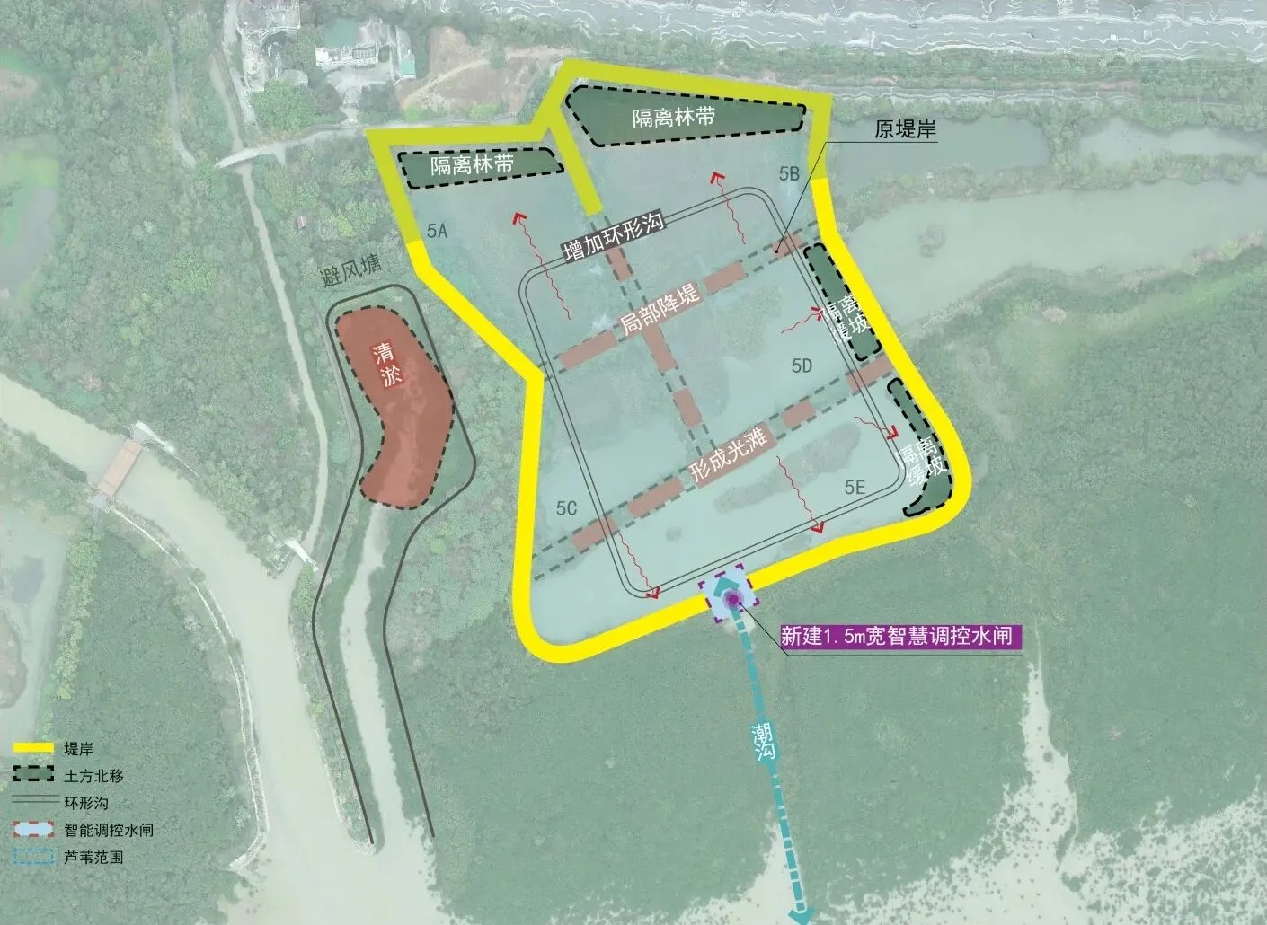 福田红树林国家级自然保护区避风塘,淡水塘,5  11号塘丨中国深圳丨北京一方天地环境景观规划设计咨询有限公司-44