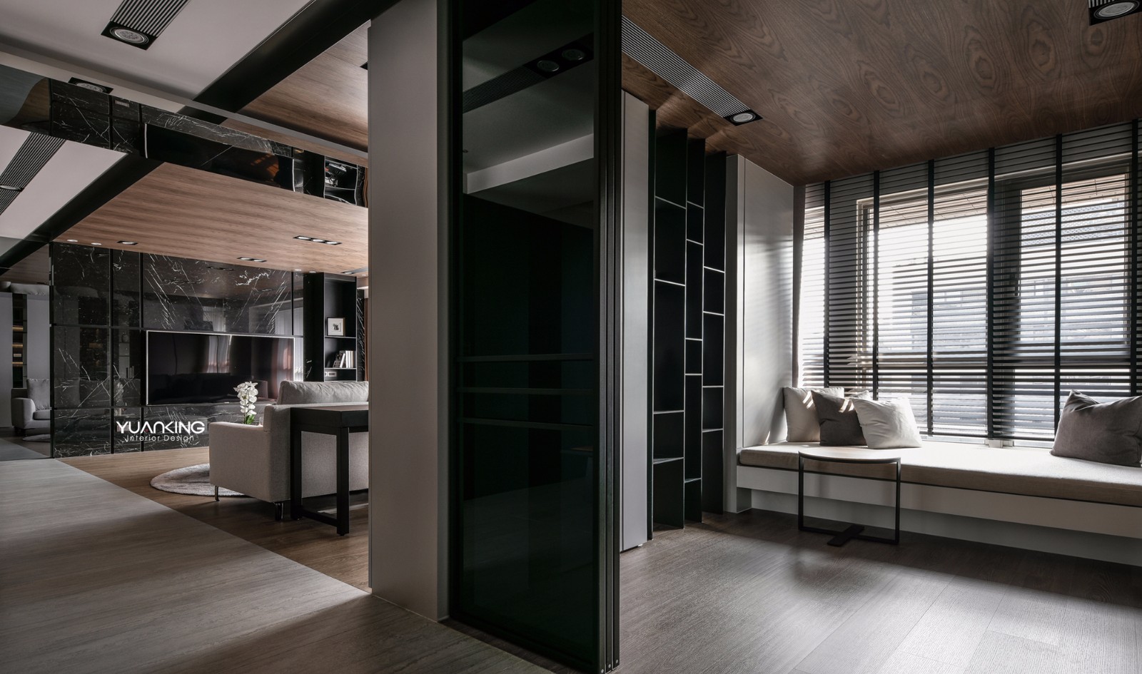 穿透‧轴——灰色系住宅  原境国际设计-6