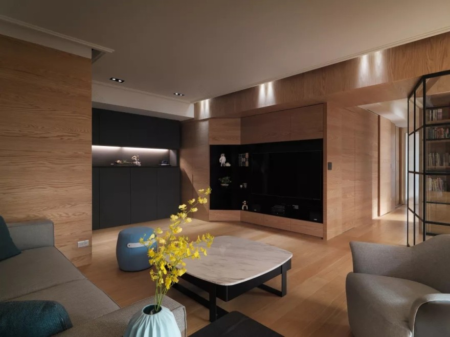 105 平米小户型设计,层次感与功能并重-6