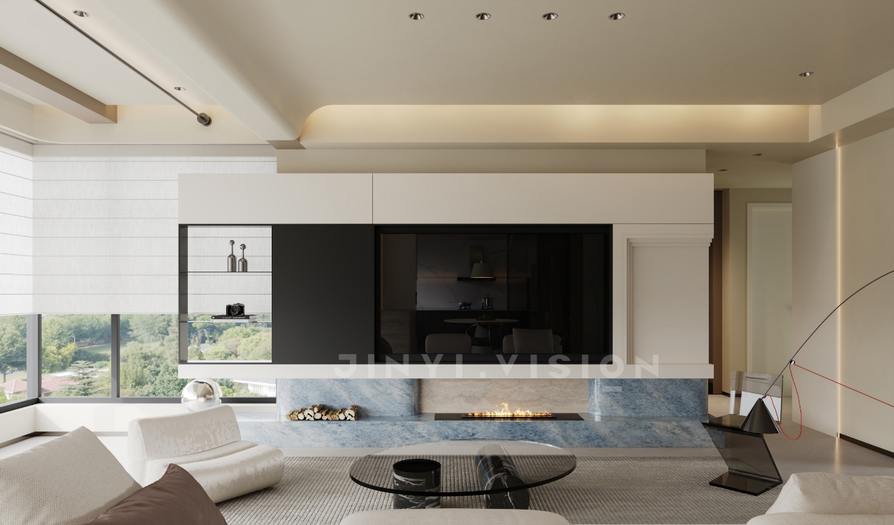 现代简约大宅：低饱和色系里的质感生活-4