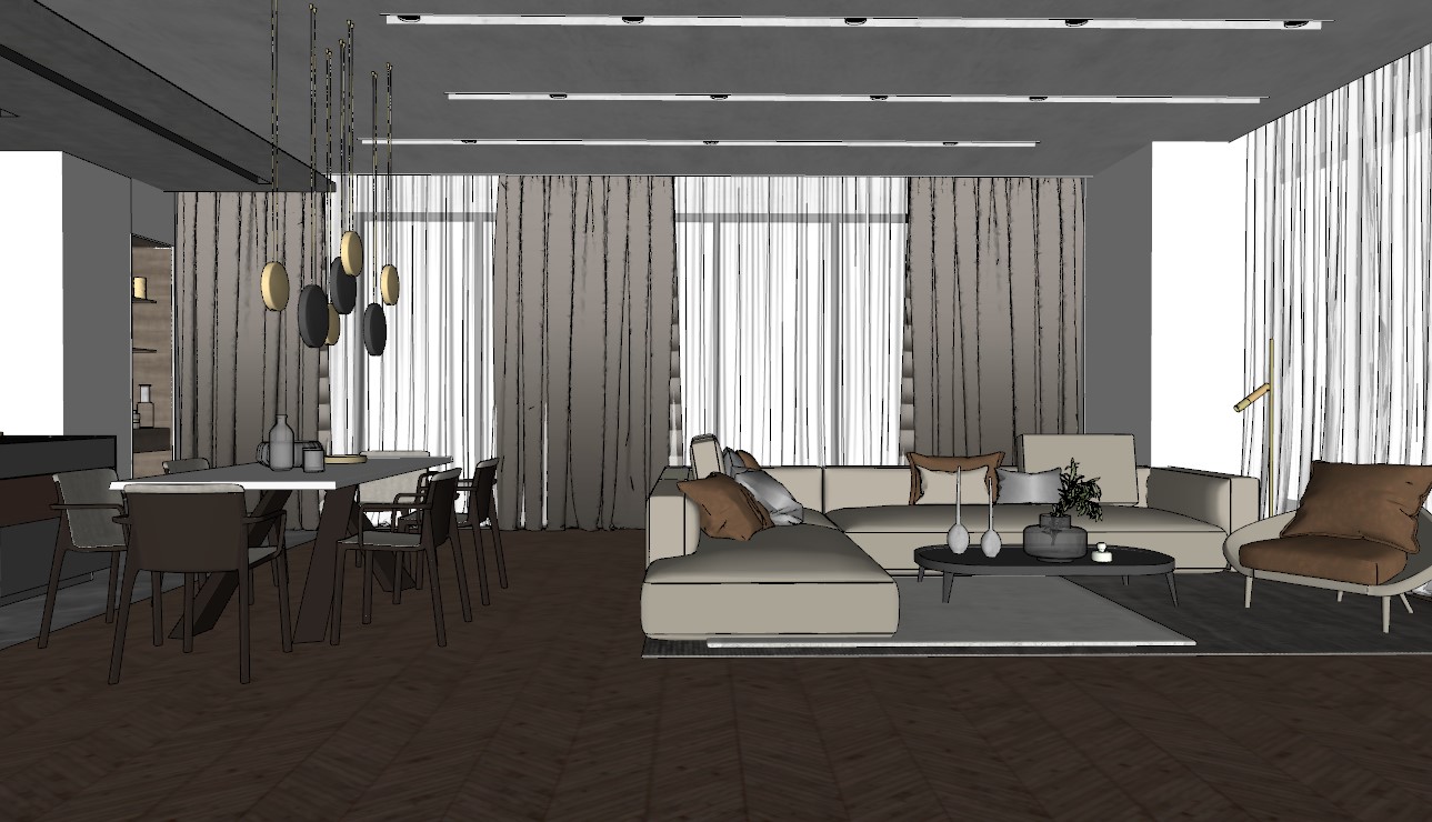 免费Sketchup客厅模型下载项目-2