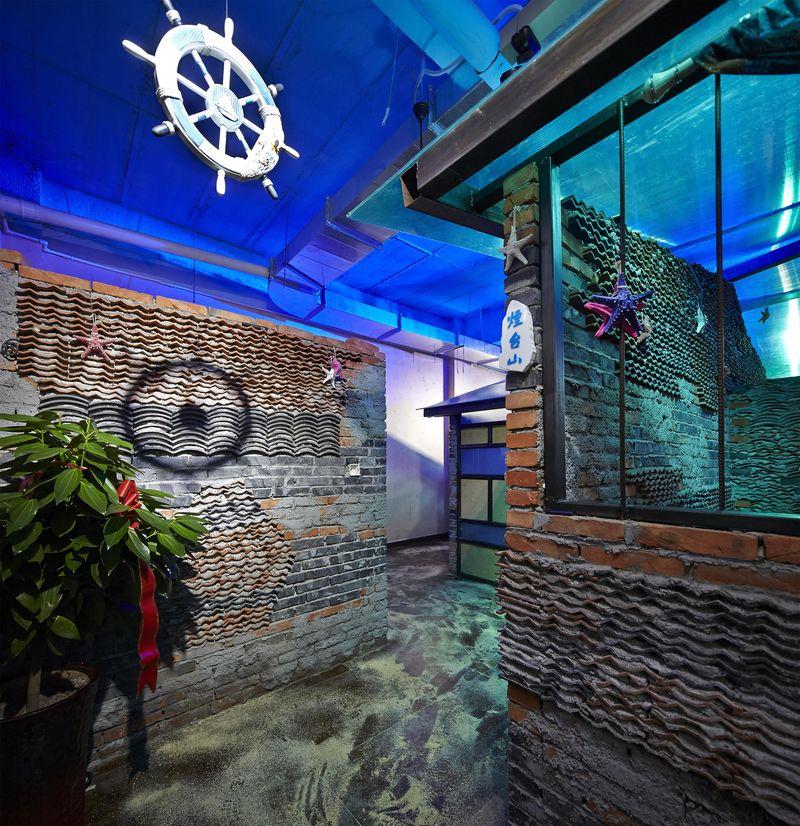 小渔莊海鲜舜耕路 | 倪泽团队打造600㎡自然怀旧空间-9