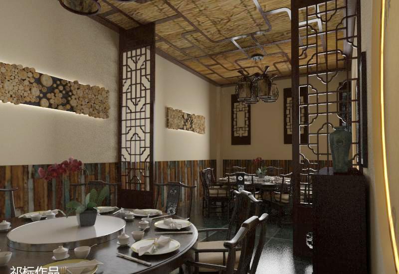 斜塘老街酸菜鱼，原木与竹子的复古空间-2